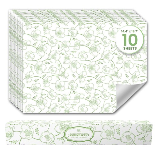 Jasmine scented drawer liners - jasmine,