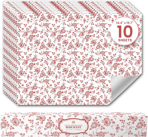 Rose scented drawer liners 10 - rose,
