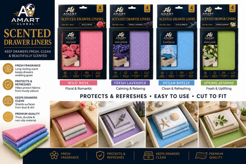 Packs scented drawer liners - drawer,