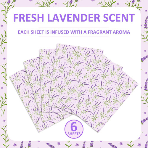 Lavender scented drawer liners - lavender,