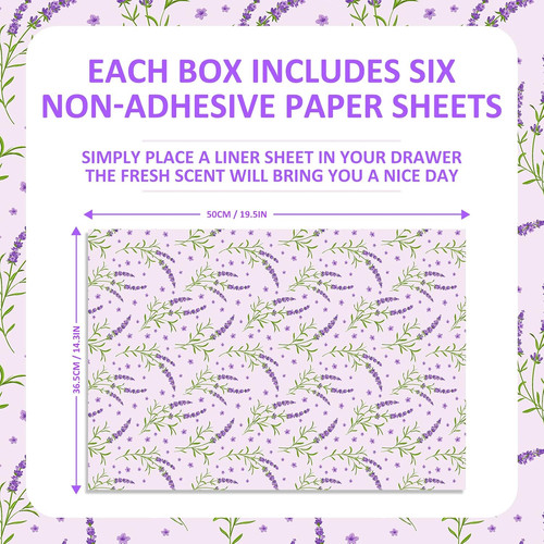 Lavender scented drawer liners - drawer,